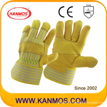 Guinée en peau de vache Grain Industrial Safety Gants en cuir de travail Palm (12002-1)